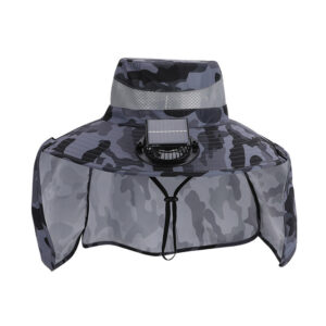 Solar Fan Hat - Camouflage Neck Flap