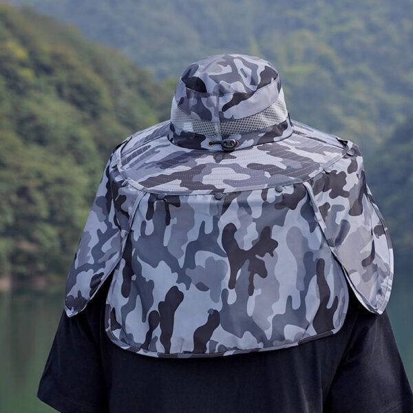 Solar Fan Hat - Camouflage Neck Flap - Image 4