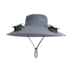Dual Solar Fan Hat - Wide Brim