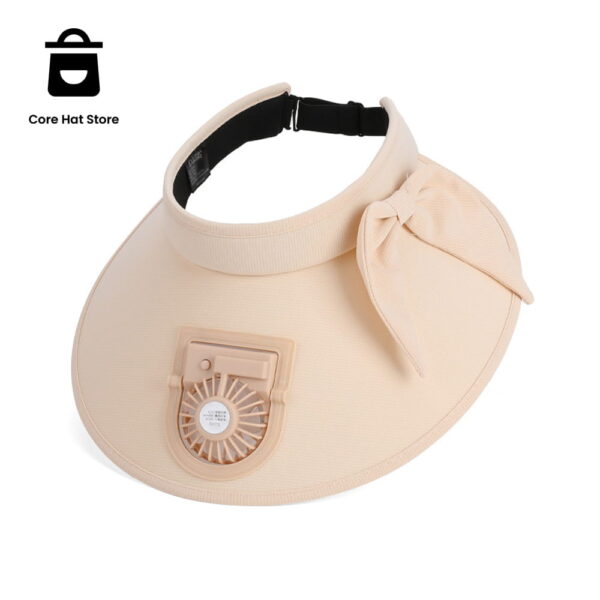 Women's Fan Visor Hat - Bow