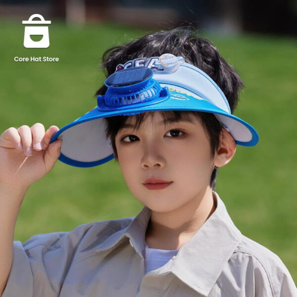 Kids Solar Fan Hat - Cartoon - Image 2