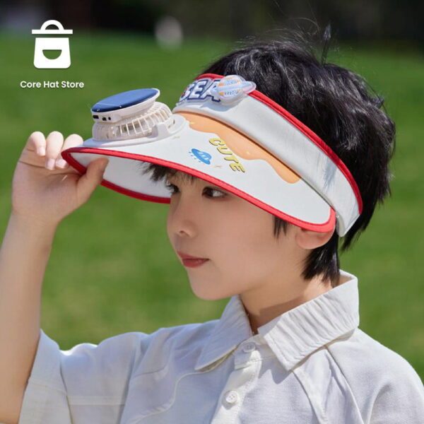 Kids Solar Fan Hat - Cartoon - Image 4