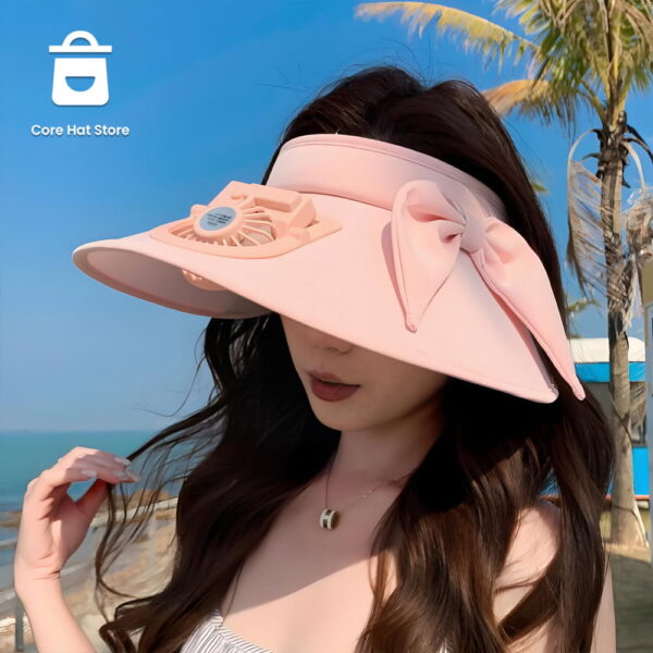 Women's Fan Visor Hat - Bow - Image 4