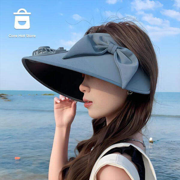 Women's Fan Visor Hat - Bow - Image 3