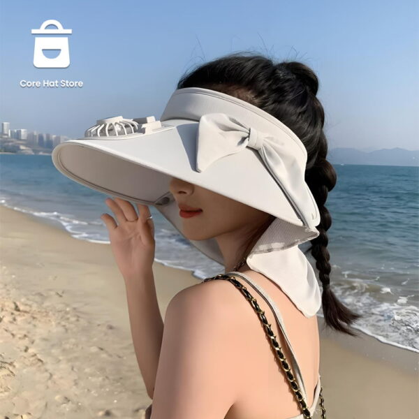 Women's Fan Visor Hat – Neck Flap - Image 2